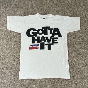 90s Pepsi Gotta Have It Single Stitch White T-Shirt Soda Vintage Retro Size M